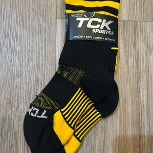 TCK Sports Black and Yellow Athletic Socks